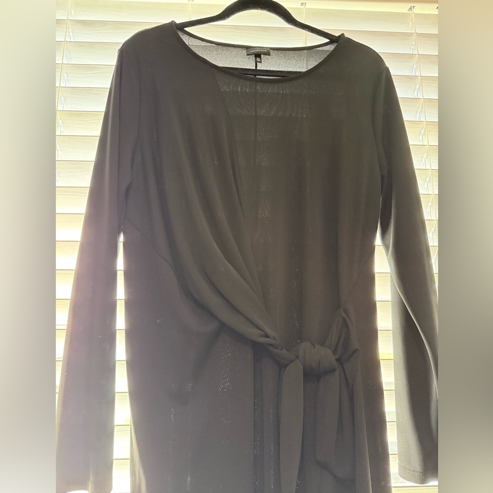 Black Midi Wrap Dress